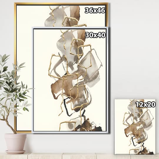 Designart - Gold Glam Squares III